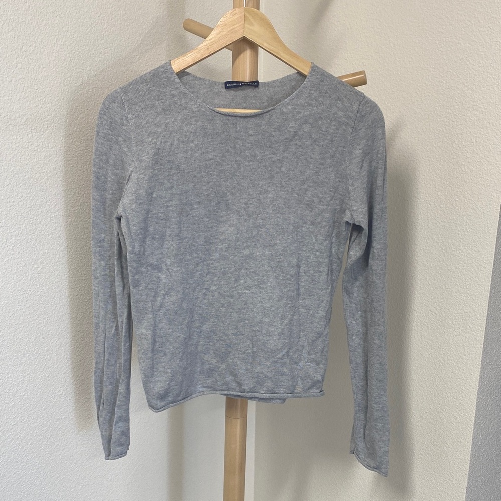 Brandy Melville Heather Gray Long Sleeve Top